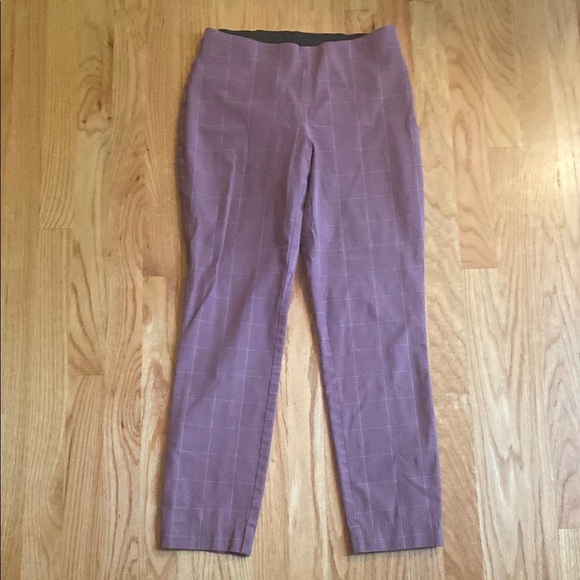 a new day Purple Checkered trousers - Picture 3 of 5